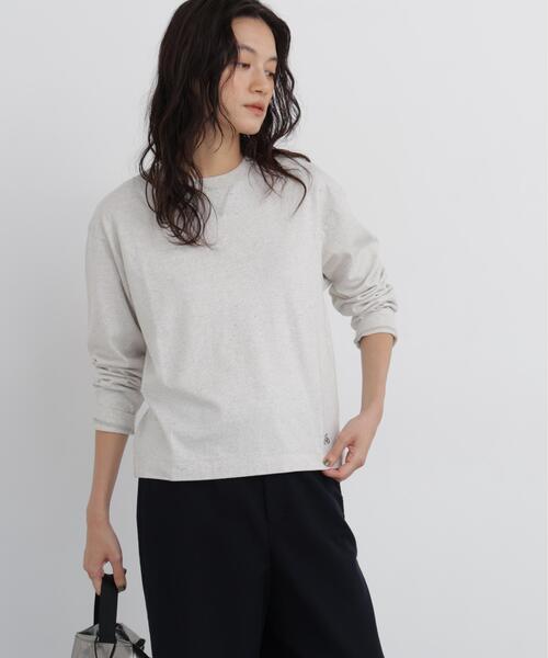 human woman(ヒューマンウーマン)の「◆【リサイクル素材使用】TSUNAGU ロングスリーブTシャツ(Tシャツ/カットソー・レディース・ホワイト系その他/ホワイト・MEDIUM)」の2枚目の写真