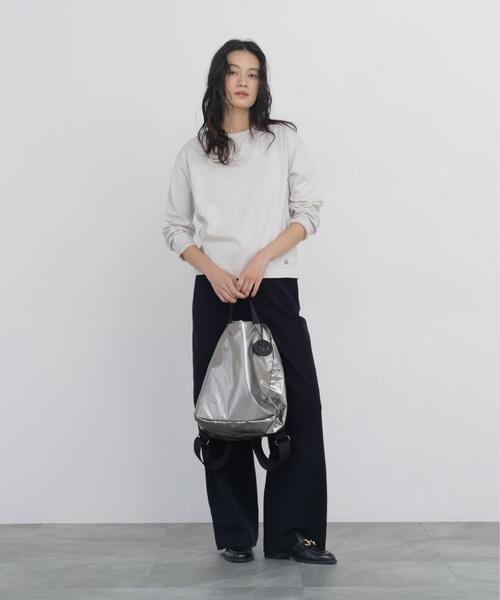 human woman(ヒューマンウーマン)の「◆【リサイクル素材使用】TSUNAGU ロングスリーブTシャツ(Tシャツ/カットソー・レディース・ホワイト系その他/ホワイト・MEDIUM)」の5枚目の写真
