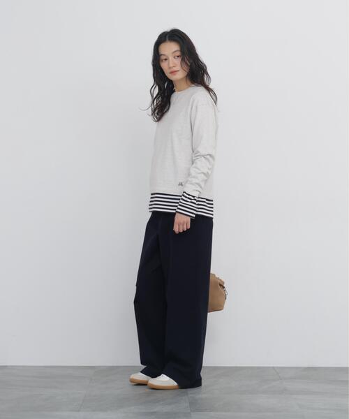 human woman(ヒューマンウーマン)の「◆【リサイクル素材使用】TSUNAGU ロングスリーブTシャツ(Tシャツ/カットソー・レディース・ホワイト系その他/ホワイト・MEDIUM)」の6枚目の写真