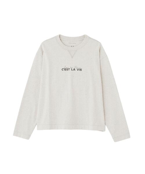 human woman(ヒューマンウーマン)の「◆【リサイクル素材使用】TSUNAGU ロングスリーブTシャツ(Tシャツ/カットソー・レディース・ホワイト系その他/ホワイト・MEDIUM)」の8枚目の写真