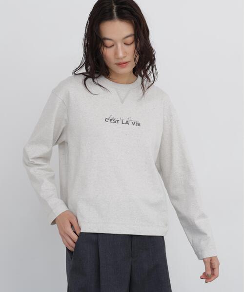 human woman(ヒューマンウーマン)の「◆【リサイクル素材使用】TSUNAGU ロングスリーブTシャツ(Tシャツ/カットソー・レディース・ホワイト系その他/ホワイト・MEDIUM)」の9枚目の写真