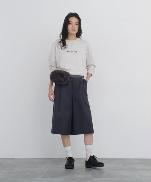 human woman(ヒューマンウーマン)の「◆【リサイクル素材使用】TSUNAGU ロングスリーブTシャツ(Tシャツ/カットソー・レディース・ホワイト系その他/ホワイト・MEDIUM)」の10枚目の写真