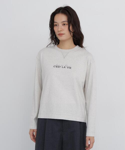 human woman(ヒューマンウーマン)の「◆【リサイクル素材使用】TSUNAGU ロングスリーブTシャツ(Tシャツ/カットソー・レディース・ホワイト系その他/ホワイト・MEDIUM)」の12枚目の写真