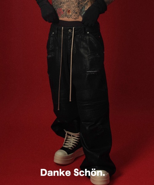 DANKE SCHON(ダンケシェーン)の「DankeSchon/ダンケシェーン/BAGGY JEANS/RUBBER BIKER(デニムパンツ・メンズ・その他4/ブラック・S/L/M)」の1枚目の写真