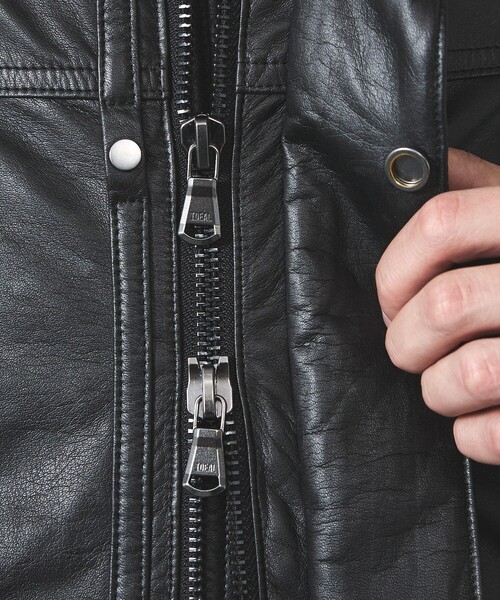 5351 POUR LES HOMMES（ゴーサンゴーイチプールオム）の「レザーダウン × ムートンジャケット（ダウンジャケット/コート・メンズ・ブラック・46/44/50/48）」の19枚目の写真