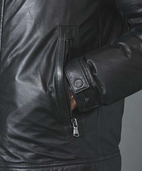5351 POUR LES HOMMES（ゴーサンゴーイチプールオム）の「レザーダウン × ムートンジャケット（ダウンジャケット/コート・メンズ・ブラック・46/44/50/48）」の21枚目の写真