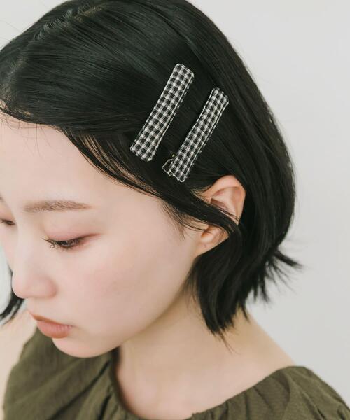 SMELLY(スメリー)の「チェック2セットヘアピン(ヘアピン・レディース・ブラック系その他・-)」の1枚目の写真