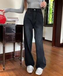裏起毛 ストレートデニムパンツ