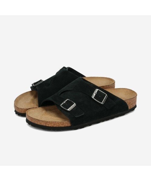 BIRKENSTOCK(ビルケンシュトック)の「BIRKENSTOCK ZURICH SUEDE LEATHER -NARROW- / ビルケンシュトック チューリッヒ スエードレザー ナローフィット / 1025060(サンダル・レディース・ブラック・38/36)」の1枚目の写真