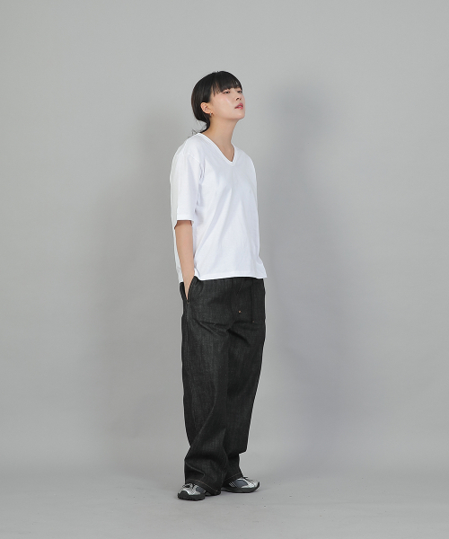 SAINTCREW(セントクルー)の「オーバーサイズソフトVネック半袖TシャツMVM-8A12ホワイト(Tシャツ/カットソー・レディース・その他・FREE)」の8枚目の写真
