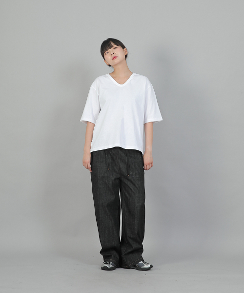 SAINTCREW(セントクルー)の「オーバーサイズソフトVネック半袖TシャツMVM-8A12ホワイト(Tシャツ/カットソー・レディース・その他・FREE)」の11枚目の写真
