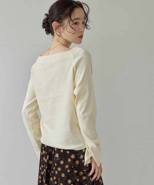 DISCOAT（ディスコート）の「【Noka】2WAYオフショルプルオーバー《WEB限定》（Tシャツ/カットソー・レディース・ブラック/グレー/オフホワイト/バーガンディー・FREE）」の8枚目の写真