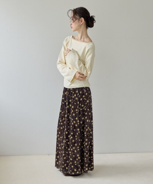 DISCOAT（ディスコート）の「【Noka】2WAYオフショルプルオーバー《WEB限定》（Tシャツ/カットソー・レディース・ブラック/グレー/オフホワイト/バーガンディー・FREE）」の9枚目の写真
