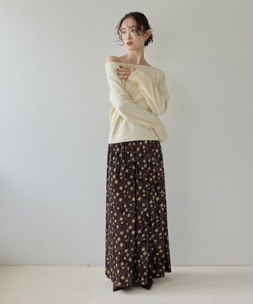 DISCOAT（ディスコート）の「【Noka】2WAYオフショルプルオーバー《WEB限定》（Tシャツ/カットソー・レディース・ブラック/グレー/オフホワイト/バーガンディー・FREE）」の13枚目の写真