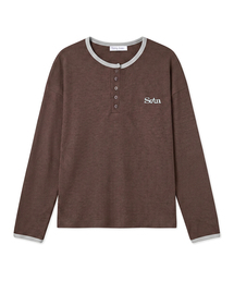 FUZZY SCAN（ファジスキャン）の「ワッフルボタン配色ロングスリーブ3カラー（Tシャツ/カットソー）」