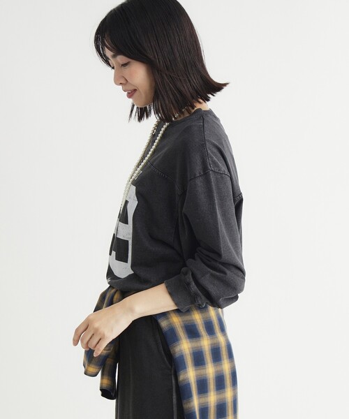 HONEYSUCKLE ROSE(ハニーサックルローズ)の「《店舗人気アイテム/体型カバー》ナンバリングTシャツ(Tシャツ/カットソー・レディース・グレー/グリーン/グレー系その他・05/04)」の5枚目の写真