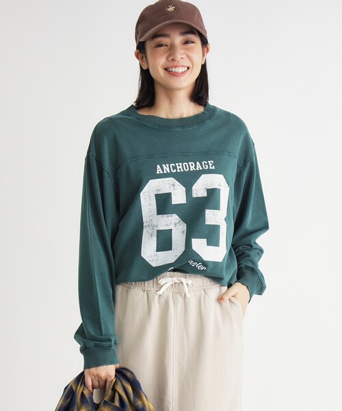 HONEYSUCKLE ROSE(ハニーサックルローズ)の「《店舗人気アイテム/体型カバー》ナンバリングTシャツ(Tシャツ/カットソー・レディース・グレー/グリーン/グレー系その他・05/04)」の9枚目の写真
