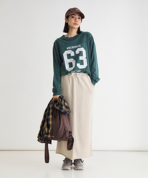 HONEYSUCKLE ROSE(ハニーサックルローズ)の「《店舗人気アイテム/体型カバー》ナンバリングTシャツ(Tシャツ/カットソー・レディース・グレー/グリーン/グレー系その他・05/04)」の12枚目の写真