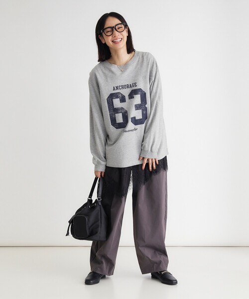 HONEYSUCKLE ROSE(ハニーサックルローズ)の「《店舗人気アイテム/体型カバー》ナンバリングTシャツ(Tシャツ/カットソー・レディース・グレー/グリーン/グレー系その他・05/04)」の18枚目の写真