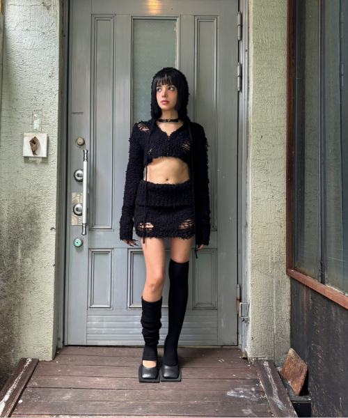 BNFROM(ビーエヌフロム)の「From knit skirt (Black)(スカート・レディース・その他・FREE)」の2枚目の写真