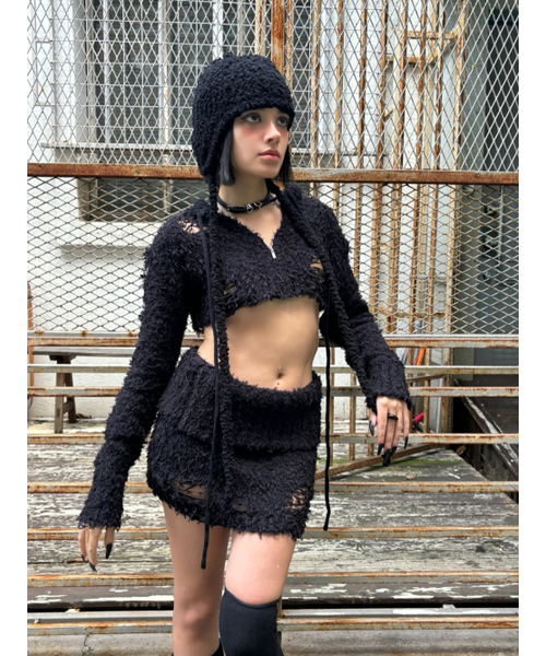 BNFROM(ビーエヌフロム)の「From knit skirt (Black)(スカート・レディース・その他・FREE)」の4枚目の写真