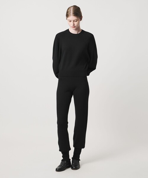 LOEFF（ロエフ）の「＜LOEFF＞9ゲージ フリンジ ソックス パンツ（その他パンツ・レディース・ベージュ/ブラック・FREE）」の3枚目の写真