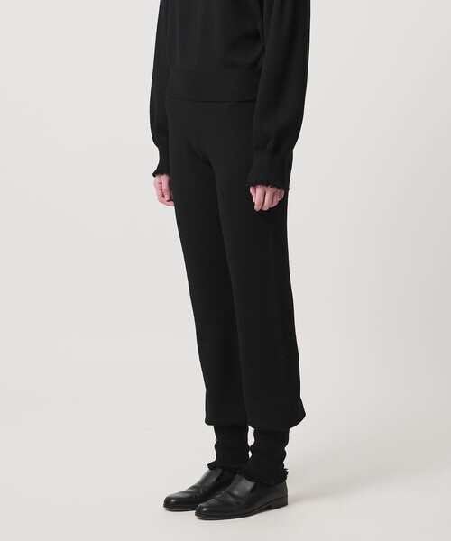 LOEFF（ロエフ）の「＜LOEFF＞9ゲージ フリンジ ソックス パンツ（その他パンツ・レディース・ベージュ/ブラック・FREE）」の6枚目の写真