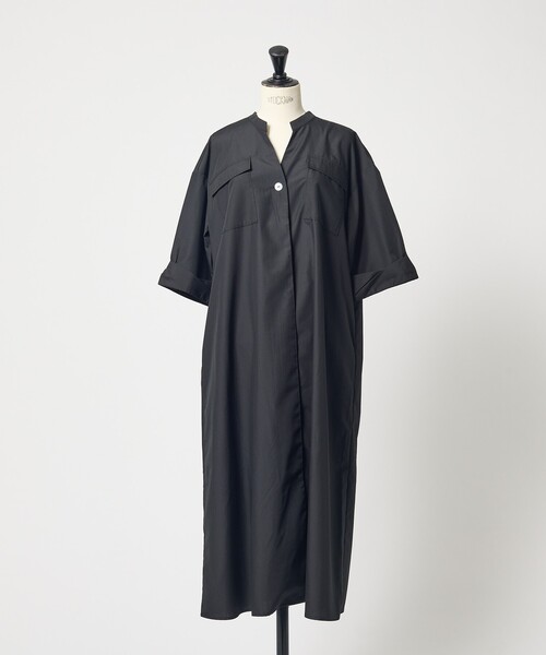 DESIGNWORKS(デザインワークス)の「【一部店舗限定】フロントポケットワンピース(ワンピース・レディース・ブラック/サックスブルー/ブラウン・フリー)」の4枚目の写真