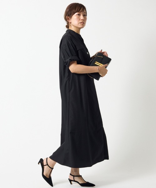 DESIGNWORKS(デザインワークス)の「【一部店舗限定】フロントポケットワンピース(ワンピース・レディース・ブラック/サックスブルー/ブラウン・フリー)」の6枚目の写真