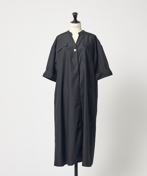DESIGNWORKS(デザインワークス)の「【一部店舗限定】フロントポケットワンピース(ワンピース・レディース・ブラック/サックスブルー/ブラウン・フリー)」の9枚目の写真