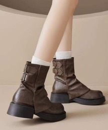 back belt flat boots