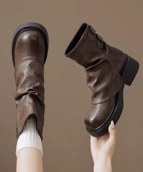 mebole(メボレ)の「back belt flat boots(ブーツ・レディース・ブラック/ブラウン・MEDIUM/SMALL/LARGE)」の18枚目の写真