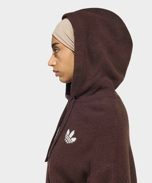 adidas(アディダス)の「エッセンシャルズ ニットパーカー / アディダスオリジナルス adidas Originals(パーカー・レディース・ブラウン・LARGE/XX-LARGE/3XL/MEDIUM/SMALL/X-SMALL/X-LARGE)」の4枚目の写真