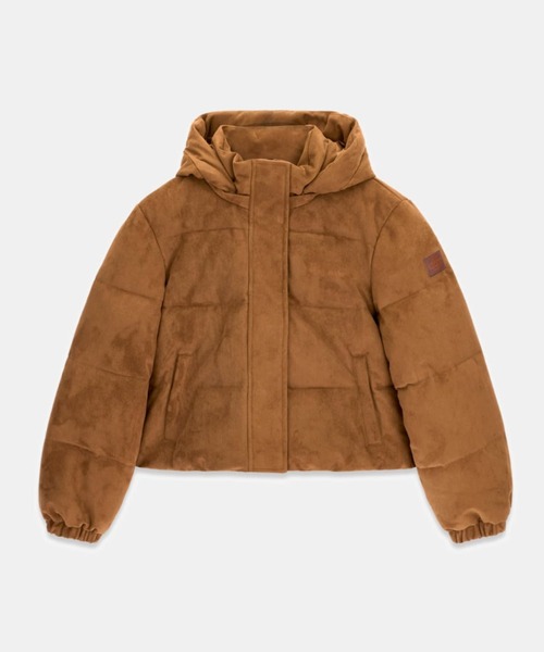 GUESS JEANS(ゲスジーンズ)の「GUESS JEANS Suede Cropped Puffer 中綿ジャケット セットアップ(ダウンジャケット/コート・レディース・ブラウン・X-SMALL/MEDIUM/SMALL)」の7枚目の写真