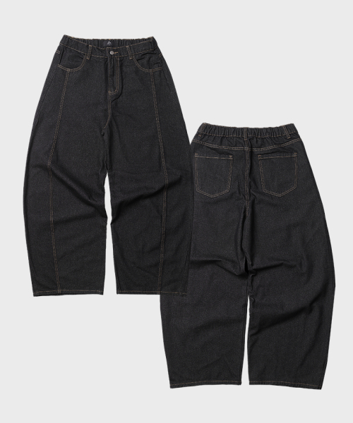 ARTISTWEAR(アーティストウェア)の「グラウンド 生デニム ワイドデニムパンツ(デニムパンツ・レディース・ブラック・MEDIUM/LARGE/X-LARGE)」の11枚目の写真