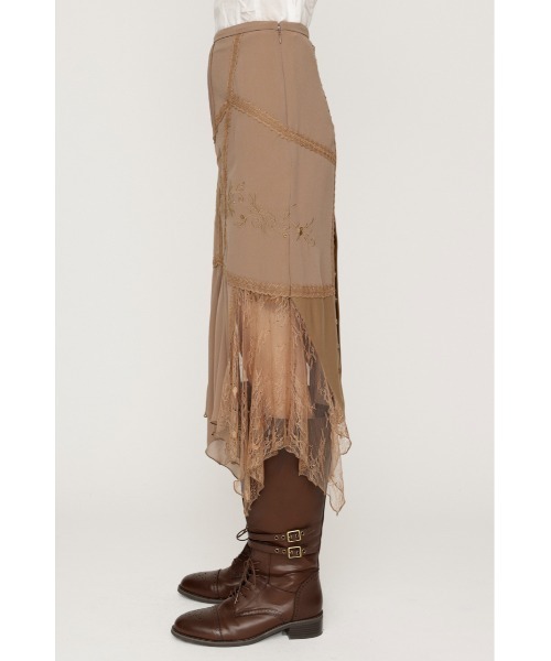 SLY(スライ)の「LACE DOCKED SHEER HEM SK レースドックトシアーヘムスカート 秋服(スカート・レディース・ブラック/ベージュ・1/2)」の17枚目の写真