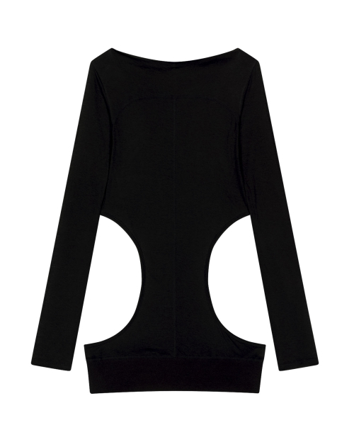 OJOS(オホス)の「Curved Cut Layered Tee / Black(Tシャツ/カットソー・レディース・その他・1/2)」の3枚目の写真