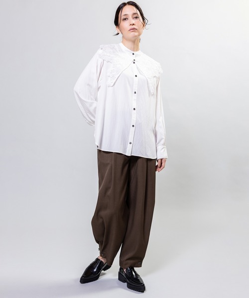 OSMOSIS(オズモーシス)の「3WAYレースカラーブラウス(シャツ/ブラウス・レディース・ブラック/グレー/ホワイト・ONE SIZE)」の13枚目の写真