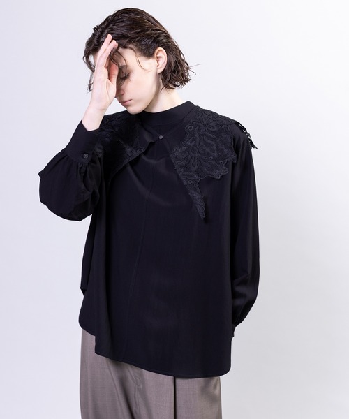 OSMOSIS(オズモーシス)の「3WAYレースカラーブラウス(シャツ/ブラウス・レディース・ブラック/グレー/ホワイト・ONE SIZE)」の19枚目の写真