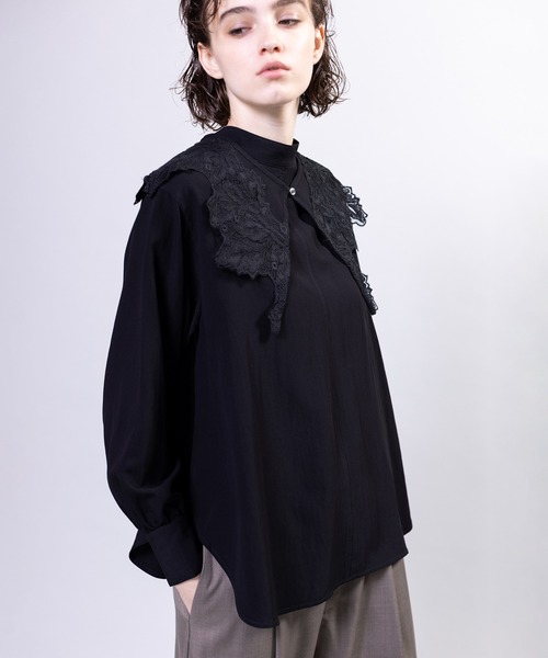OSMOSIS(オズモーシス)の「3WAYレースカラーブラウス(シャツ/ブラウス・レディース・ブラック/グレー/ホワイト・ONE SIZE)」の20枚目の写真