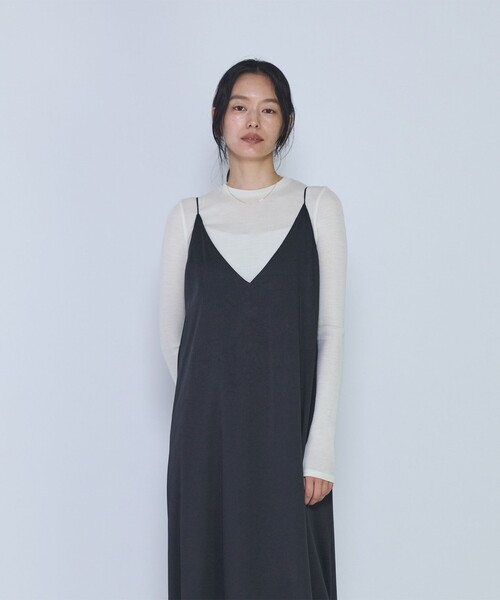 1er Arrondissement(プルミエアロンディスモン)の「ウールチューブラークルーネックトップス(Tシャツ/カットソー・レディース・ブラウン/オフホワイト/ブラック・FREE)」の1枚目の写真