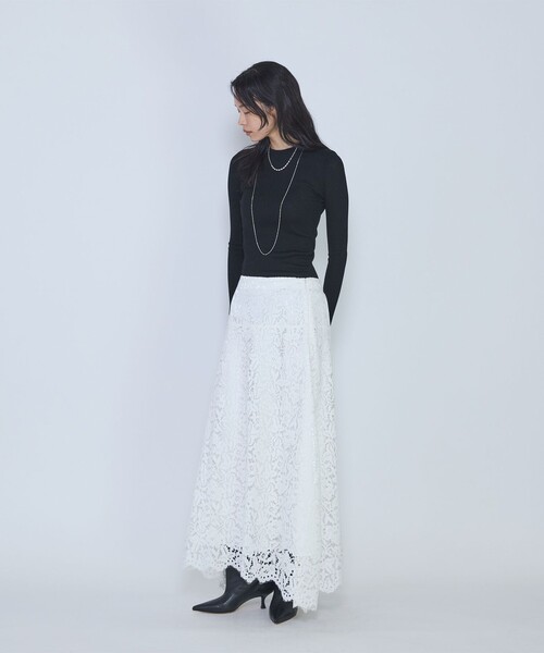 1er Arrondissement(プルミエアロンディスモン)の「ウールチューブラークルーネックトップス(Tシャツ/カットソー・レディース・ブラウン/オフホワイト/ブラック・FREE)」の8枚目の写真