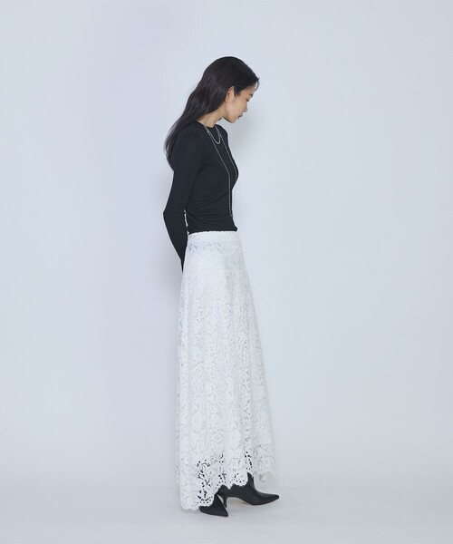 1er Arrondissement(プルミエアロンディスモン)の「ウールチューブラークルーネックトップス(Tシャツ/カットソー・レディース・ブラウン/オフホワイト/ブラック・FREE)」の10枚目の写真