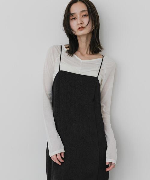 SENSE OF PLACE by URBAN RESEARCH(センスオブプレイスバイアーバンリサーチ)の「バックシャンサテンキャミワンピース(ワンピース・レディース・ブラウン/ベージュ/ブラック・ONE/S)」の20枚目の写真