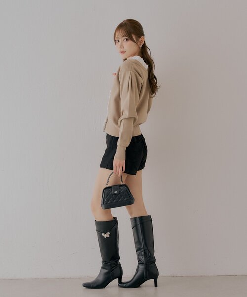 Chico(チコ)の「【SALON by Chico】前後2WAYフリルデザインカーディガン(カーディガン/ボレロ・レディース・チャコールグレー/キャメル/アイボリー・FREE)」の18枚目の写真