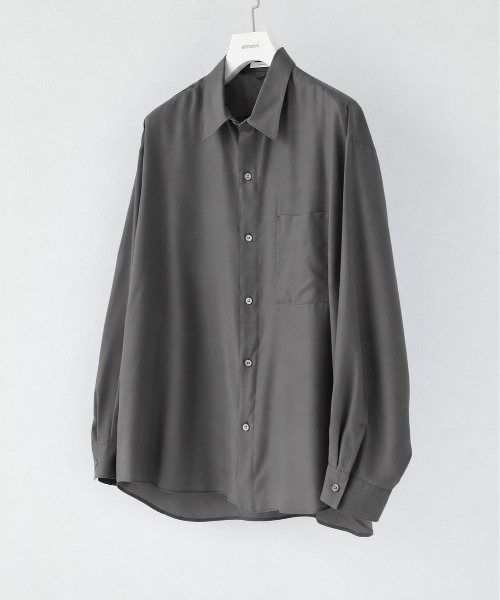 STUDIOUS(ステュディオス)の「【STUDIOUS】Clear broad Shirts(シャツ/ブラウス・メンズ・サックスブルー/ブラック/ホワイト/グレー・1/3/2)」の4枚目の写真