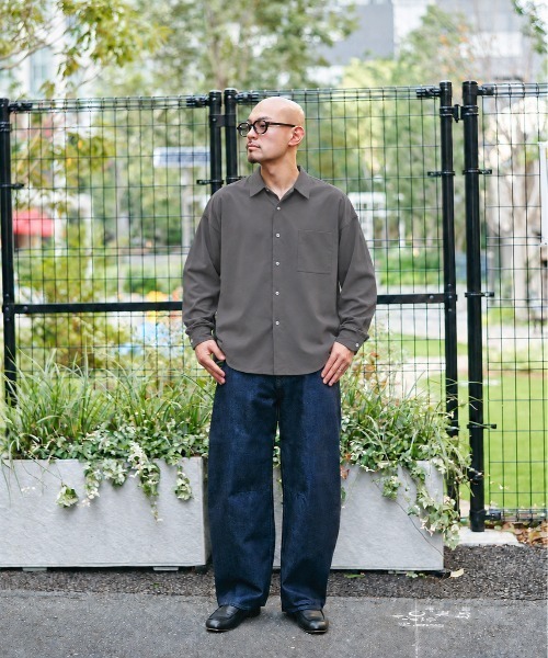 STUDIOUS(ステュディオス)の「【STUDIOUS】Clear broad Shirts(シャツ/ブラウス・メンズ・サックスブルー/ブラック/ホワイト/グレー・1/3/2)」の17枚目の写真
