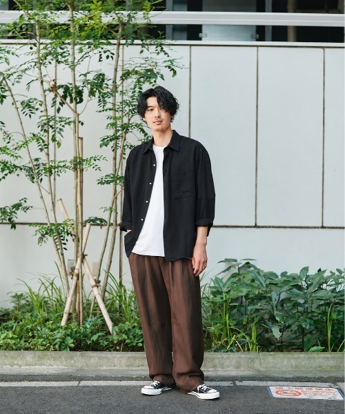 STUDIOUS(ステュディオス)の「【STUDIOUS】Clear broad Shirts(シャツ/ブラウス・メンズ・サックスブルー/ブラック/ホワイト/グレー・1/3/2)」の10枚目の写真