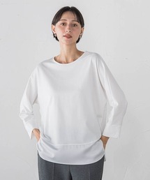 サテン切り替えプルオーバー