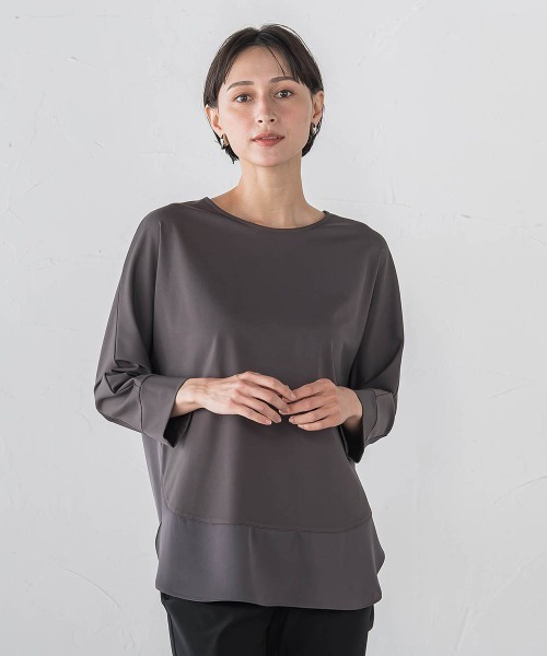la.f…(ラエフ)の「サテン切り替えプルオーバー(Tシャツ/カットソー・レディース・ホワイト/ブラック・9号)」の7枚目の写真